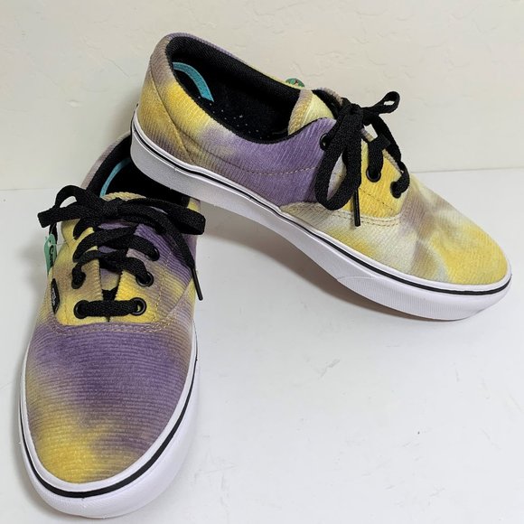 Vans ComfyCush Era Sneakers Low Top Blotched Purple Velvet Tie Dye Size 7 NEW - Picture 1 of 7
